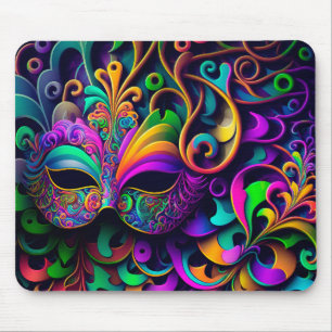 MOUSEPAD MÁSCARAS MARDI GRAS BREVEMENTE COLORIDAS