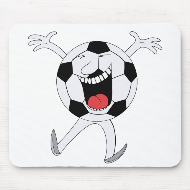Mousepad Mascote Bola de Futebol Risonha (Frente)