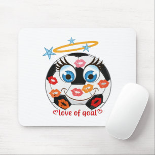 Mousepad Mascote de Bola de Futebol Beijada