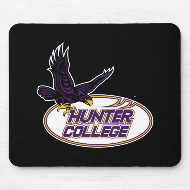 Mousepad Mascote do Hunter College Hawks (Frente)