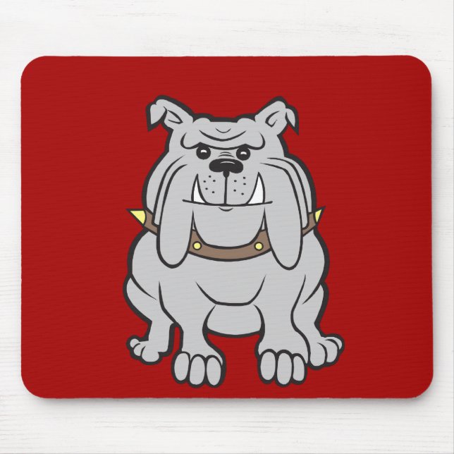 Mousepad Mascote dos buldogues em presentes vermelhos do (Frente)