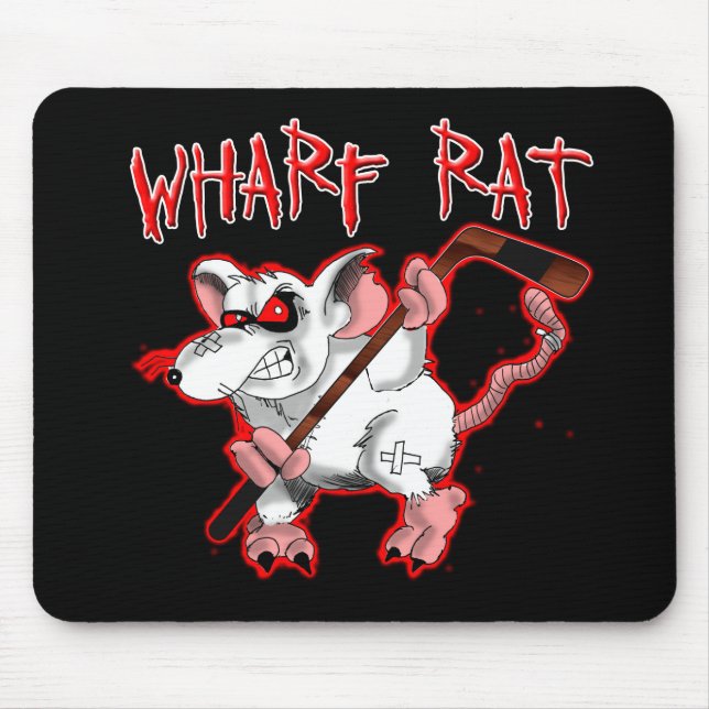 Mousepad Mascote dos desenhos animados do rato de cais (Frente)