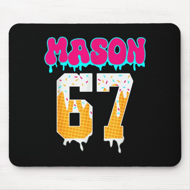 Mousepad Mason 67 Funny Ice Cream Drip Baseball Ice Cream D (Frente)