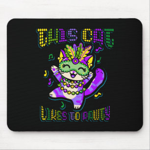 Mousepad Masque Mardi Roupa Costumes Mardi Gras Cat