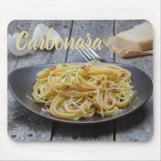 Mousepad Massas de espaguete Carbonara com Bacon e Parmesão