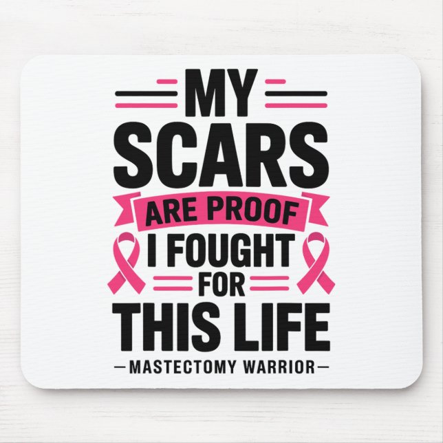 Mousepad Mastectomia Engraçado Cancer 1 (Frente)
