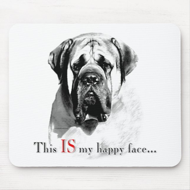 Mousepad Mastiff Happy Face (Frente)