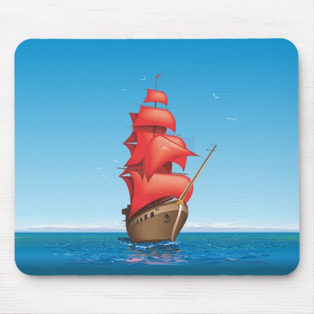 Mousepad Mat do Mouse de Navio de Navegação Muito Legal (Frente)