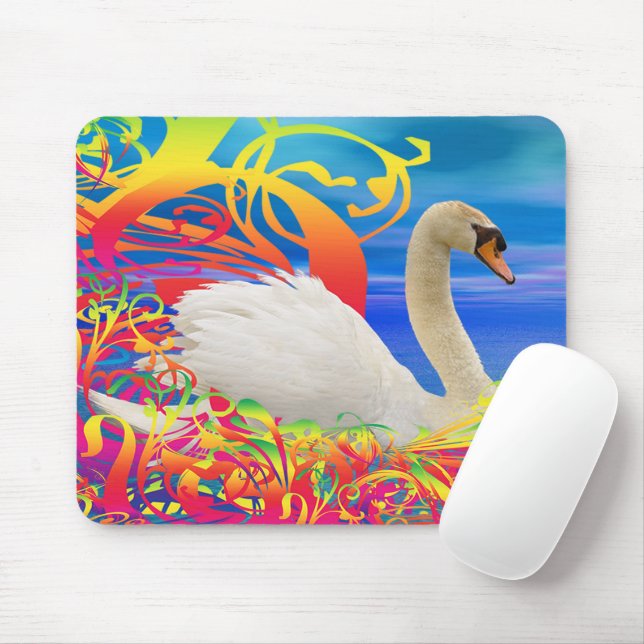 Mousepad Mat do mouse no ninho do Cisne (Com mouse)