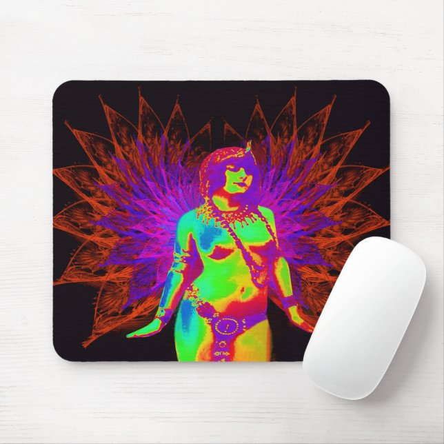 Mousepad Mat do rato anjo exótico (Com mouse)