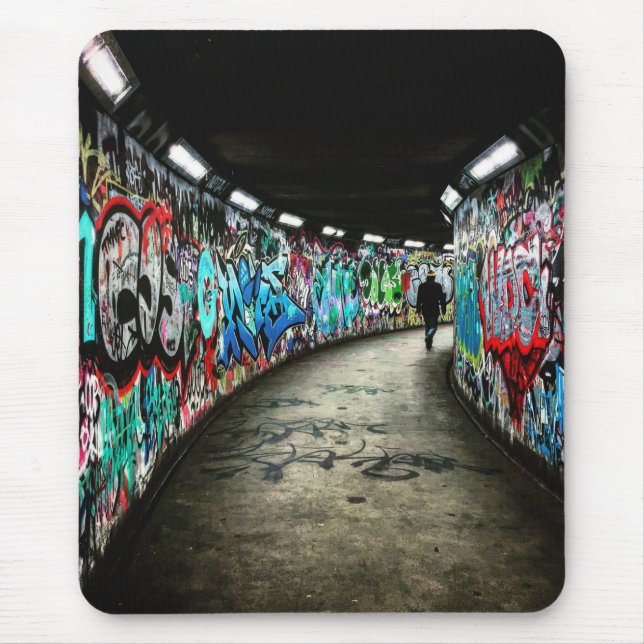 Mousepad Mat do rato de arte do grafite do metrô (Frente)
