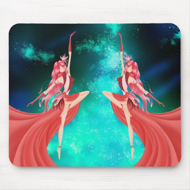 Mousepad Matador de Mouse Noturno Dançante de Ballerina (Frente)