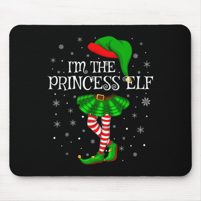 Mousepad Matching Family Group I'm The Princess Elf Christm (Frente)