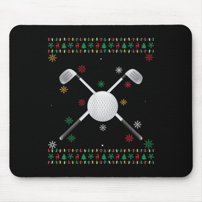 Mousepad Matching Outfits For Holiday Party Golf Ugly Chris (Frente)