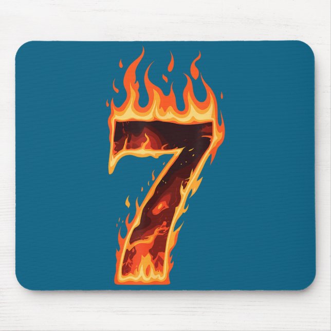 Mousepad Matching Six Seven Flaming Ice Funny Meme 67 Coupl (Frente)