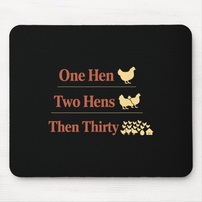 Mousepad Matemática das Galinhas Muitas Galinhas Pátio Aves (Frente)