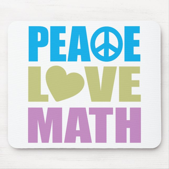 Mousepad Matemática do amor da paz (Frente)