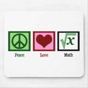 Mousepad Matemática do amor da paz