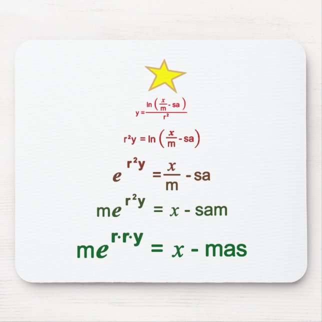 Mousepad Matemática do Natal (Frente)