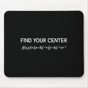 Mousepad Matemática Engraçada Encontre Sua Equação Círculo