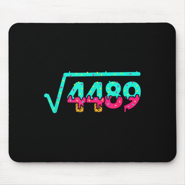 Mousepad Matemática Radical 4489, Números de Donut Divertid (Frente)