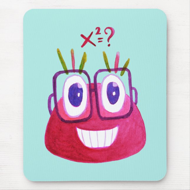 Mousepad Matemático bonito do caráter dos doces do geek da (Frente)