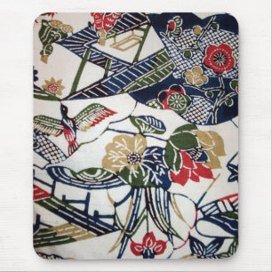 Mousepad Matéria têxtil japonesa do quimono do vintage