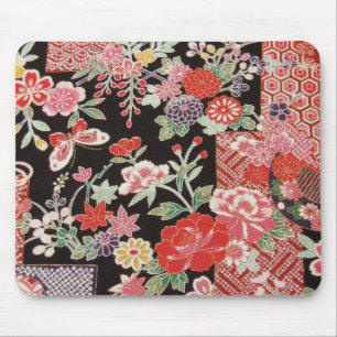 Mousepad Matéria têxtil japonesa do QUIMONO, teste padrã