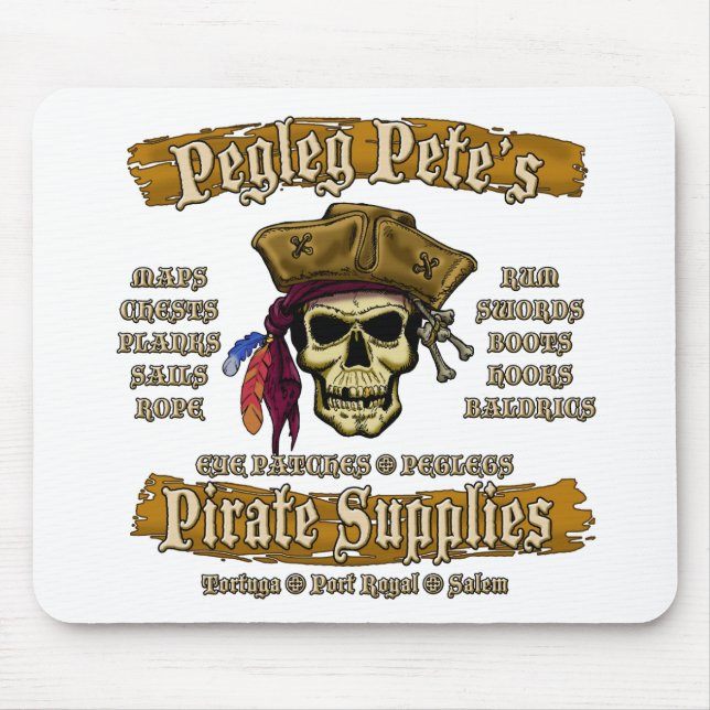 Mousepad Material pirata de Pegleg Pete (Frente)