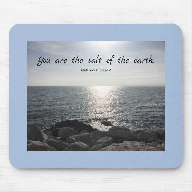 Mousepad Mateus 5:13 Você é o Sal do Oceano Terrestre (Frente)