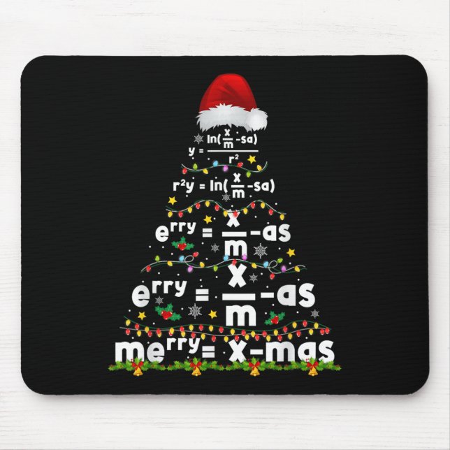 Mousepad Math Equation Merry Xmas Season Teacher Christmas  (Frente)