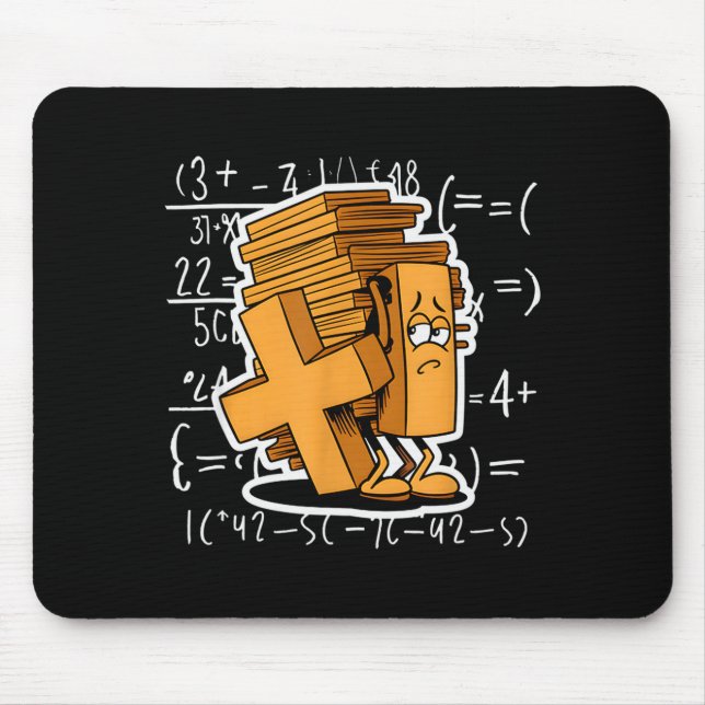 Mousepad Math Overload Funny Equation Cartoon  (Frente)