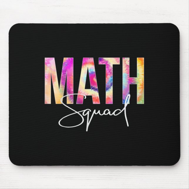 Mousepad Math Squad Tie Dye Back To School Women Appreciati (Frente)