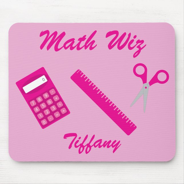 Mousepad Math Wiz a rosa (Frente)