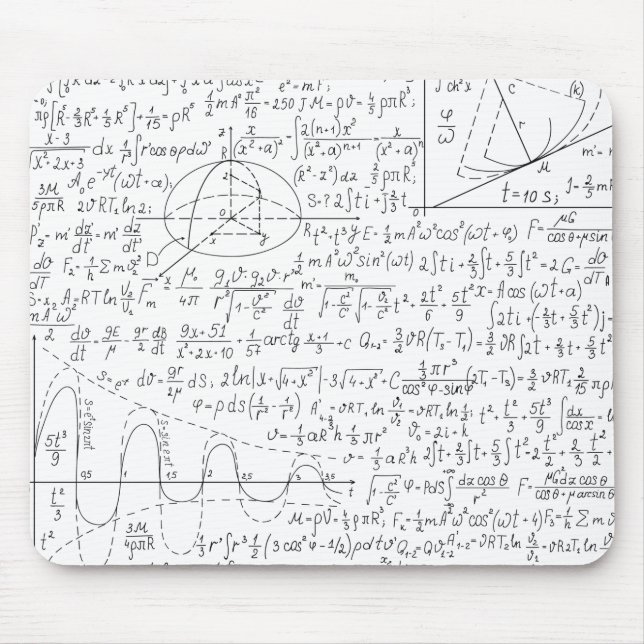 Mousepad Mathematic Lovers, Math Formula, Math Geek (Frente)