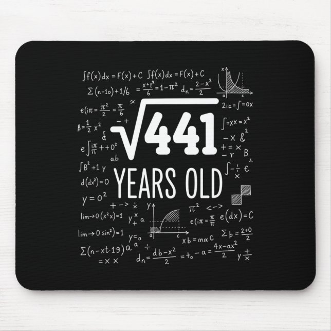 Mousepad Mathematics Square Root 441 Years Old, Clever Math (Frente)