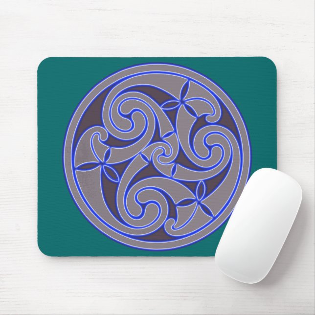 Mousepad Mato de Mouse Espiral de Arte Celta (Com mouse)