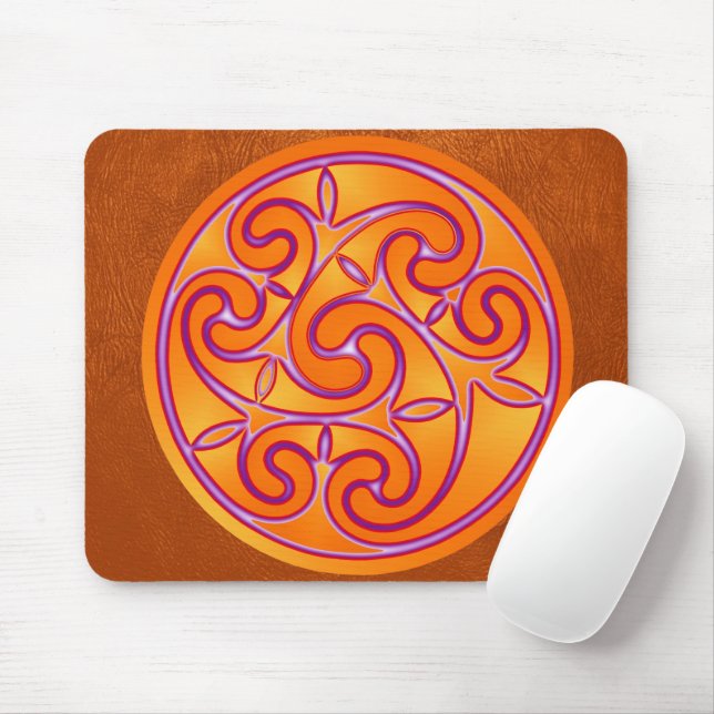 Mousepad Mato de Mouse Espiral de Arte Celta (Com mouse)