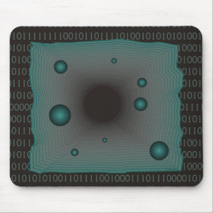 Mousepad Matriz Binário 1s 0s Grande Máquina Geek Verde Pre