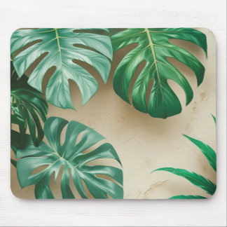 Mousepad Matriz De Mesa De Folha Tropical