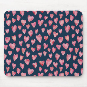 Mousepad Matriz de Mouse Cor de Água Rosa Azul Escuro