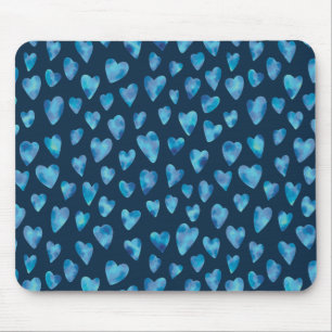 Mousepad Matriz de Mouse de Coração com Cor de Água Azul