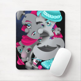 Mousepad Matriz do mouse surreal Quebra-cabeça Faces