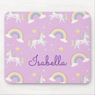 Mousepad Matriz do mouse Unicorn Rainbow Sparkle personaliz