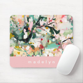 Mousepad Matriz Personalizada de Arte Floral Moderna Abstra