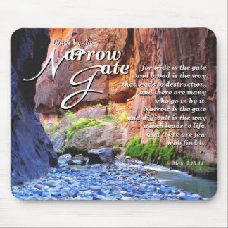 Mousepad Matt.7: 13-14 tapete do rato estreito da porta