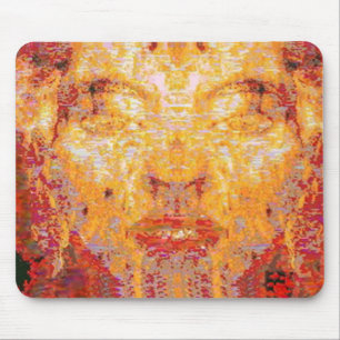 Mousepad MATTER NÃO IMPORTA Máscara Fractal em amarelo-verm