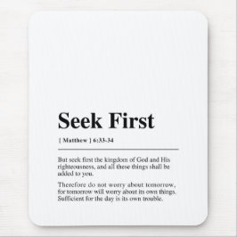 Mousepad Matthew 6:33-34 Procure primeiro