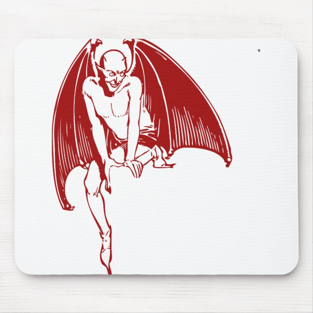 Mousepad Mau demônio diabólico Monstro das Asas Gótico (Frente)