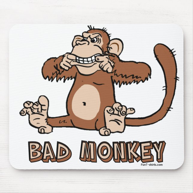 Mousepad mau do macaco (Frente)